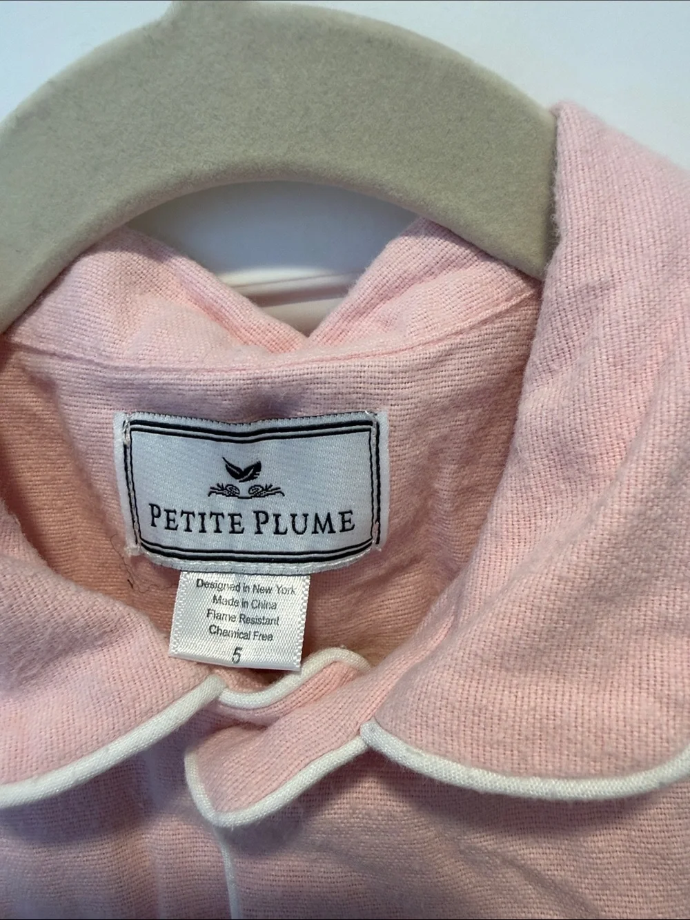 Petite Plume Girls Pink Flannel Pajama Set 5
